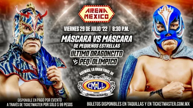 CMLL: Pequeño Olímpico y Último Dragoncito se jugarán la máscara este viernes