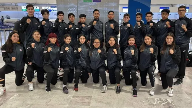 Equipo de taekwondo partiendo a Sofía, Bulgaria