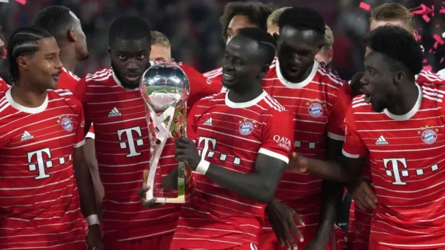 Jugadores del Bayern Munich en festejo