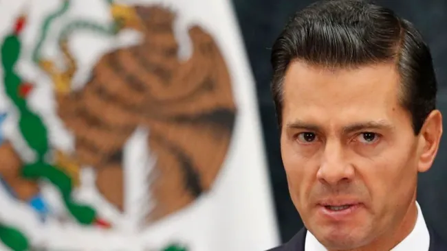 Enrique Peña Nieto durante una reunión con Donald Trump
