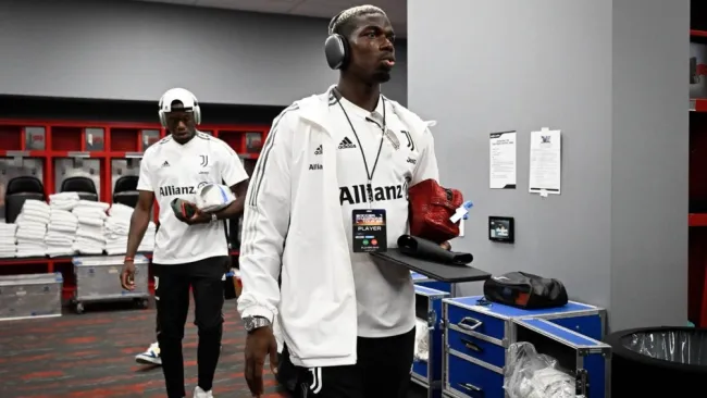 Paul Pogba previo a un partido de Juventus en Pretemporada