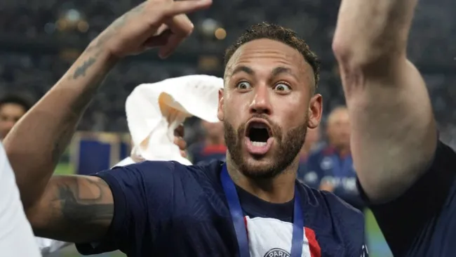 Neymar mostró su disgusto
