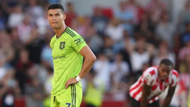 Cristiano Ronaldo jugando con el Manchester United