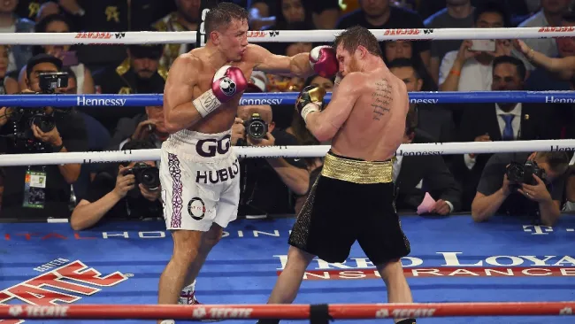 Canelo Álvarez en su pelea ante GGG