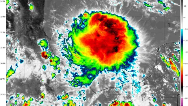 Imagen satelital de Danielle