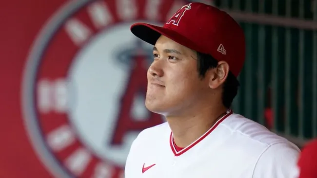 Shohei Ohtani previo a un juego de los Angelinos
