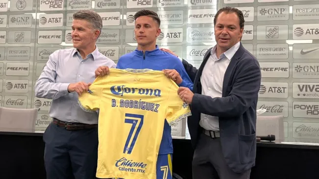 Brian Rodríguez, delantero de las Águilas del América