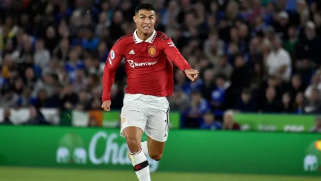 Cristiano Ronaldo jugando con el Manchester United