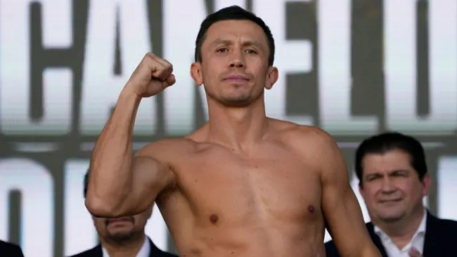 Golovkin durante la ceremonia de pesaje