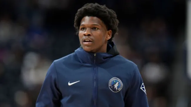 Anthony Edwards previo a un partido de los Minnesota Timberwolves
