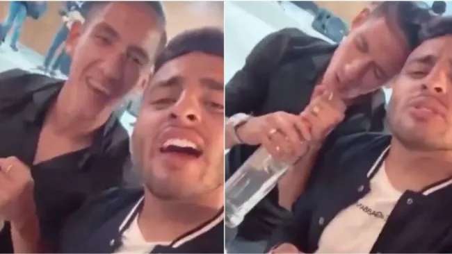 Uriel Antuna y Alexis Vega enfiestados