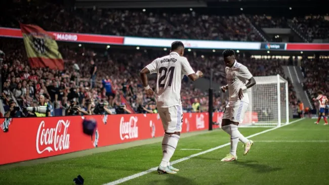 Vini y Rodrygo en el Civitas Metropolitano