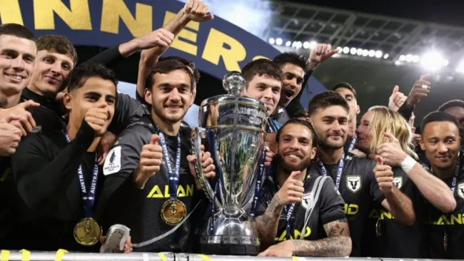 Jugadores del Macarthur FC tras ser campeones