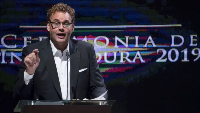 David Faitelson en la ceremonia del Salón de la Fama