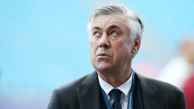 Ancelotti en un partido del Real Madrid