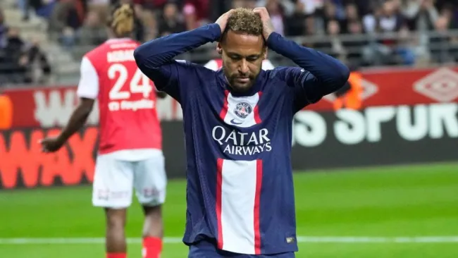 Neymar durante un partido del PSG