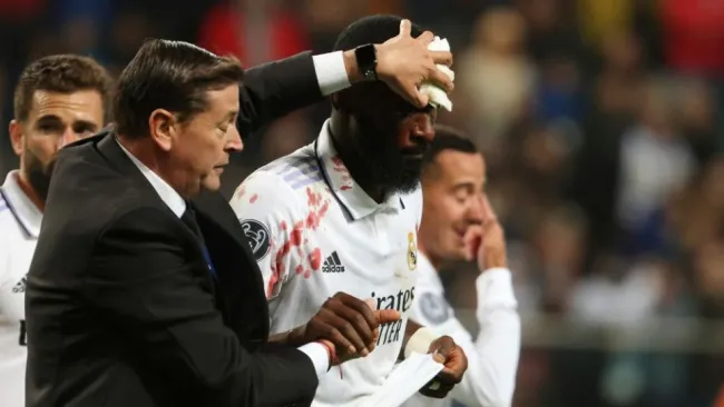 Antonio Rüdiger durante un partido del Real Madrid