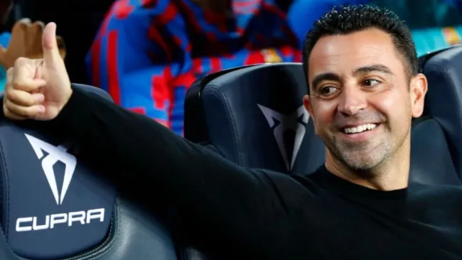 Xavi Hernández previo a un partido del Barcelona