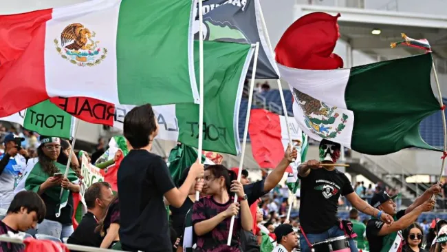 Aficionados mexicanos durante un partido del Tri