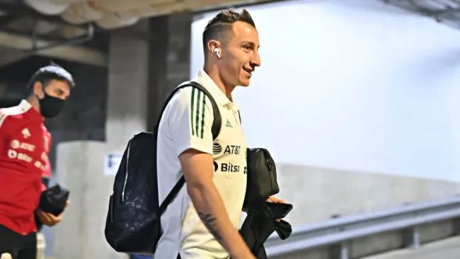 Andrés Guardado previo a un partido de México