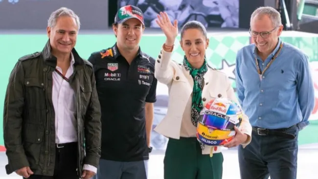 Sheinbaum y Checo Pérez 