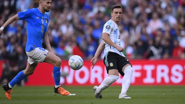 Lo Celso en un partido de Argentina 