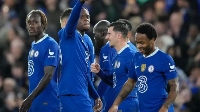 Zakaria tras anotar con el Chelsea 