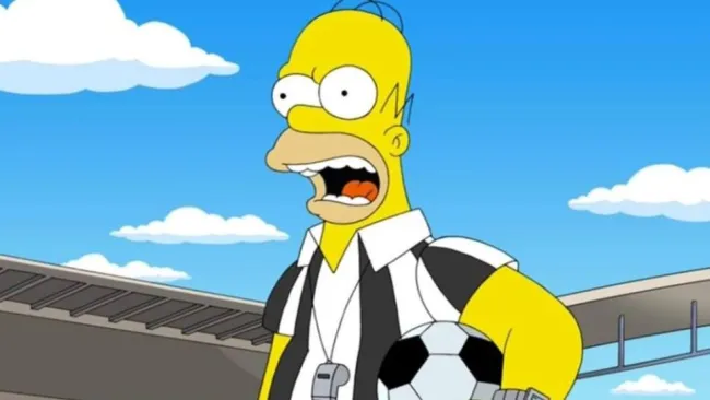 Homero Simpson como árbitro