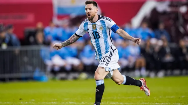 Messi celebra con Argentina