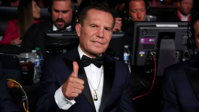 Julio César Chávez en una pelea de box