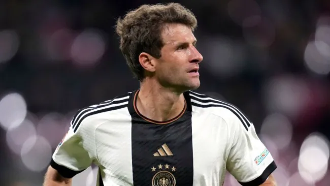 Thomas Müller durante un partido de Alemania