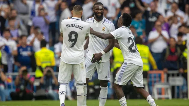 Antonio Rüdiger, celebra con el Real Madrid