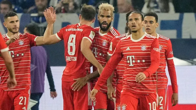 Jugadores del Bayern Munich festejando un gol
