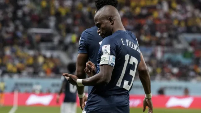 Enner Valencia y su raro festejo ante Países Bajos