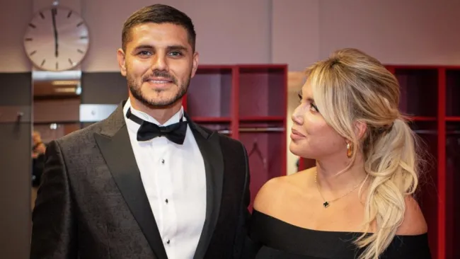 Icardi y Nara en un evento