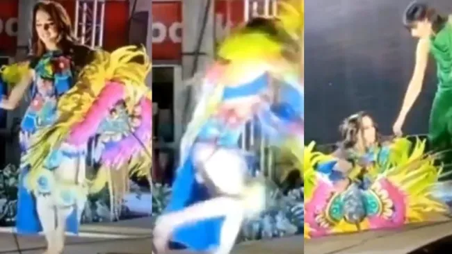 Modelo electrocutada durante pasarela