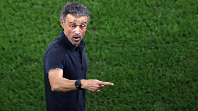 Luis Enrique con España en Qatar 2022