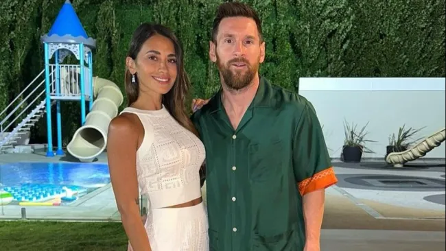 Messi y Antonella en Año Nuevo