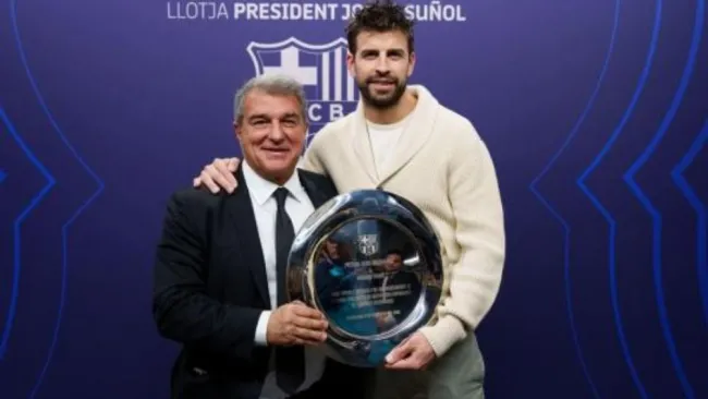 Joan Laporta y Gerard Piqué 