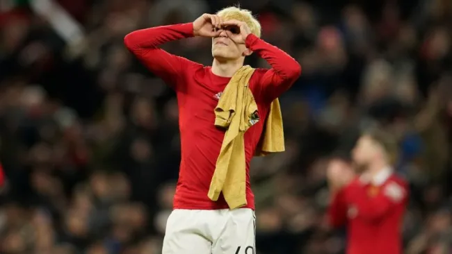 Alejandro Garnacho en festejo de gol