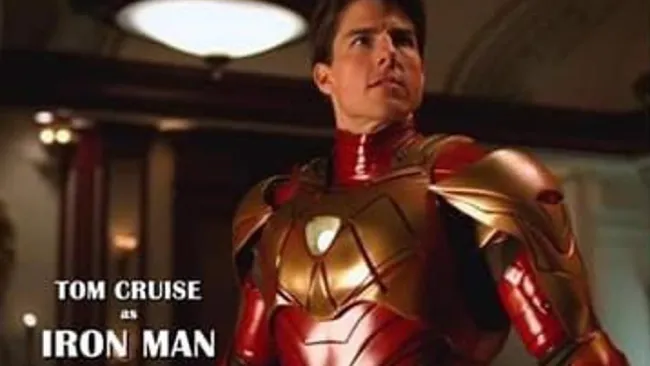 Vista de Tom Cruise como Iron Man