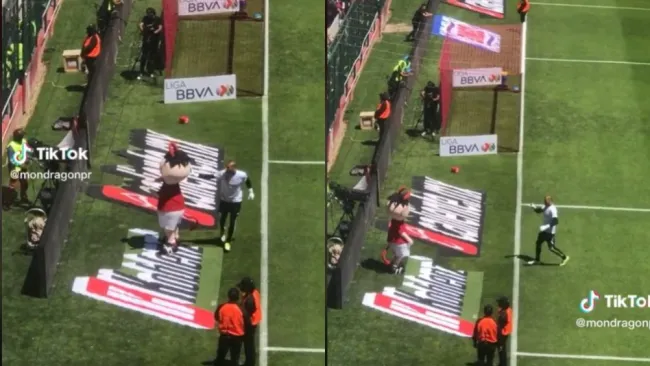 Nahuel Guzmán en el calentamiento 