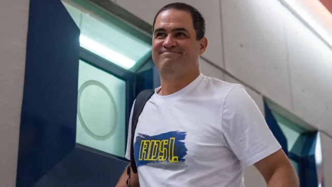 André Jardine llegando a un partido del Atlético de San Luis