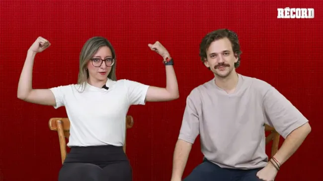 Mariana Morales y Juanito Jicamas en el podcast "Los Maletas del Deporte"