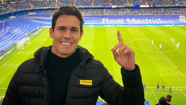 Edu Aguirre en el Santiago Bernabéu