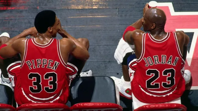 Scottie Pippen y Michael Jordan