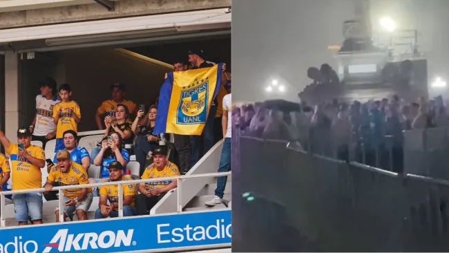 Afición Felina agunta aguacero en la Macroplaza