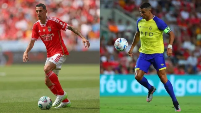 Ángel Di María 'humilla' a Cristiano Ronaldo con increíble 'sombrerito'