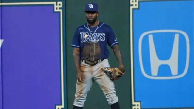 Randy Arozarena hizo una espectacular atrapada con los Rays 