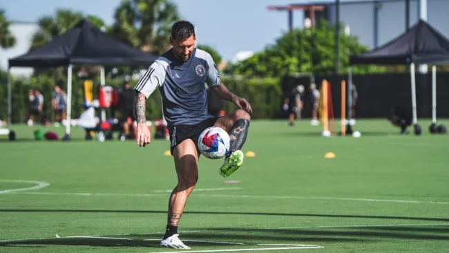 Messi en entrenamiento con Inter Miami